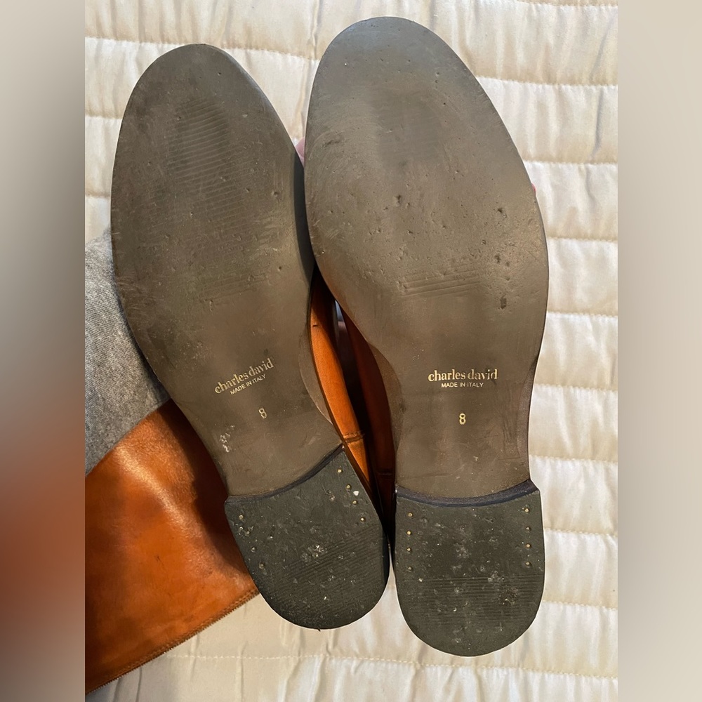 Charles David | Brown Genuine Leather Riding Boots - Picture 3 of 5